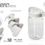 BOTTIGLIA OLIO OLIERA VETRO CON MANICO DISPENSER SALVAGOCCIA CONTENITORE 660 ML