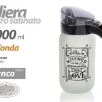 BOTTIGLIA OLIO OLIERA SATIN COPERCHIO MANICO SALVAGOCCIA TAPPO CONTENITORE 1 LT