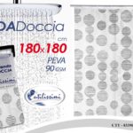 Tenda per Doccia Vasca da Bagno Antimuffa MODERNA PEVA PESANTE IMPERMEAB 180*180