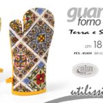 GUANTO PRESINA DA FORNO CUCINA Barbecue MODERNO SICILIA TERRA e SOLE 17*28 cm