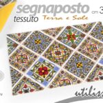 Tovaglietta americana segnaposto rettangolare siciliana colorata tessuto 45x30