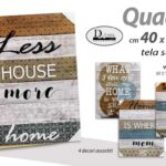 QUADRO STAMPA SU TELA Canvas LEGNO MARE SCRITTE FRASI COLOR ASSORT 50*40 cm