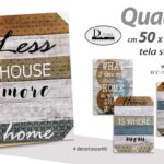 QUADRO STAMPA SU TELA Canvas LEGNO MARE SCRITTE FRASI COLOR ASSORT 50*70 cm