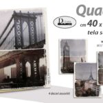 QUADRO STAMPA SU TELA Canvas LEGNO CITTà DEL MONDO MINUMENTI ASSORTITI 50*40 cm