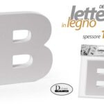 LETTERA B LEGNO TAVOLO MURO MDF BIANCO ALFABETO DECORAZIONE FRASE FRASI 10 cm
