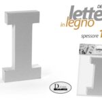 LETTERA I LEGNO TAVOLO MURO MDF BIANCO ALFABETO DECORAZIONE FRASE FRASI 10 cm