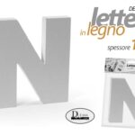 LETTERA N LEGNO TAVOLO MURO MDF BIANCO ALFABETO DECORAZIONE FRASE FRASI 10 cm
