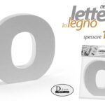 LETTERA O LEGNO TAVOLO MURO MDF BIANCO ALFABETO DECORAZIONE FRASE FRASI 10 cm