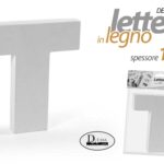 LETTERA T LEGNO TAVOLO MURO MDF BIANCO ALFABETO DECORAZIONE FRASE FRASI 10 cm