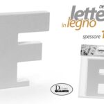 LETTERA F LEGNO TAVOLO MURO MDF BIANCO ALFABETO DECORAZIONE FRASE FRASI 15 cm