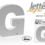 LETTERA G LEGNO TAVOLO MURO MDF BIANCO ALFABETO DECORAZIONE FRASE FRASI 15 cm