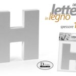 LETTERA H LEGNO TAVOLO MURO MDF BIANCO ALFABETO DECORAZIONE FRASE FRASI 15 cm