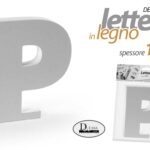 LETTERA P LEGNO TAVOLO MURO MDF BIANCO ALFABETO DECORAZIONE FRASE FRASI 15 cm