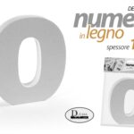 NUMERO ZERO 0 DECORAZIONE LETTERA COMPOSIZIONE FRASE LEGNO MDF BIANCO 10*9cm