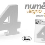 NUMERO 4 QUATTRO LEGNO MDF BIANCO DECORAZIONE TAVOLO COMPOSIZIONE FRASE 10 cm