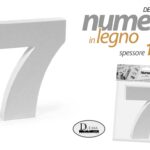 NUMERO 7 SETTE LEGNO MDF BIANCO DECORAZIONE TAVOLO COMPOSIZIONE FRASE 10 cm