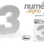 NUMERO 3 TRE LEGNO MDF BIANCO DECORAZIONE TAVOLO COMPOSIZIONE FRASE 15 cm