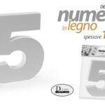 NUMERO 5 CINQUE LEGNO MDF BIANCO DECORAZIONE TAVOLO COMPOSIZIONE FRASE 15 cm