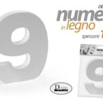 NUMERO 9 NOVE LEGNO MDF BIANCO DECORAZIONE TAVOLO COMPOSIZIONE FRASE 15 cm