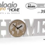 OROLOGIO DA PARETE E TAVOLO LEGNO DESIGN HOME SHABBY CHIC 39*13*2CM