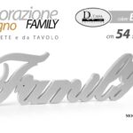 PANNELLO FAMIGLIA DA PARETE TAVOLO LEGNO CLASSICO MODERNO BIANCO FAMILY 54*15*2