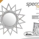 SPECCHIO STELLA BIANCO ANTICATO PARETE MOBILI ARMADIO BAGNO SPECCHIETTO 25 CM