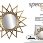 SPECCHIO STELLA ORO ANTICATO PARETE MOBILI ARMADIO BAGNO SPECCHIETTO 25 CM