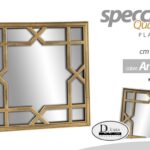 SPECCHIO QUADRATO ORO ANTICATO PARETE MOBILI ARMADIO BAGNO SPECCHIETTO 25*25 CM