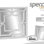 SPECCHIO QUADRATO BIANCO ANTICATO PARETE MURO MOBILI ARMADIO BAGNO 25 CM