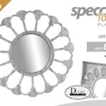 SPECCHIO DA PARETE TONDO BIANCO ANTICATO VINTAGE RETRò BAGNO INGRESSO 35 CM