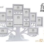 ALBERO DELLA VITA PORTAFOTO MULTIPLO DA PARETE BIANCO CORNICE 12 FOTO PLAS 82*59