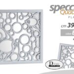 SPECCHIO DA PARETE QUADRATO PESCI BIANCO CLASSICO MODERNO SPECCHIERA ACRIL 39 cm