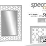 SPECCHIO DA PARETE RETTANGOLARE CORNICE BIANCA SPECCHIERA CLASSICO MODERNO 67*50