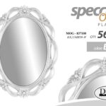 SPECCHIO DA PARETE SPECCHIERA DECO FIORI CORNICE BIANCA CLASSICO MODERNO 72*56cm