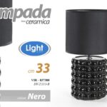 LAMPADA LUMETTO ABAT JOUR DA TAVOLO SCRIVANIA COMODINO CERAMICA MODERNA 33*18