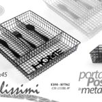 PORTAPOSATE DA CASSETTO TAVOLO METALLO TRAFORATO VASSOIO PORTA POSATE 32*26*45cm