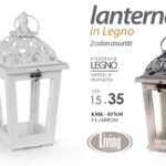 LANTERNA LEGNO ANTICATA PORTACANDELA CASA EVENTI GIARDINO TEA LIGHT ASSOR 35*15