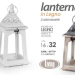 LANTERNA LEGNO ANTICATA PORTACANDELA CASA EVENTI GIARDINO TEA LIGHT 32*16 cm