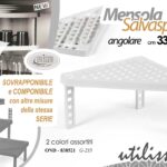 Mensola angolo organizer mobile cucina rialzo ripiano dispensa plas as 33*26*h15