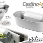 Cestino per anta mobile cucina contenitore multiuso rifiuti plastica ass 22 cm