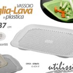 Vassoio scolatutto taglia lava plastica colino verdura lavello cucina ass 37x28