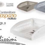Organizer contenitore dispensa salvaspazio cesto cucina plastica ass 29x26x9 cm