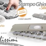 Stampo Ghiaccio Silicone Vaschetta Contenitore Cubetti + Coperchio Tappo 26*9 cm