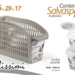 Organizer contenitore dispensa salvaspazio cucina plastica ass 16*29*17 cm