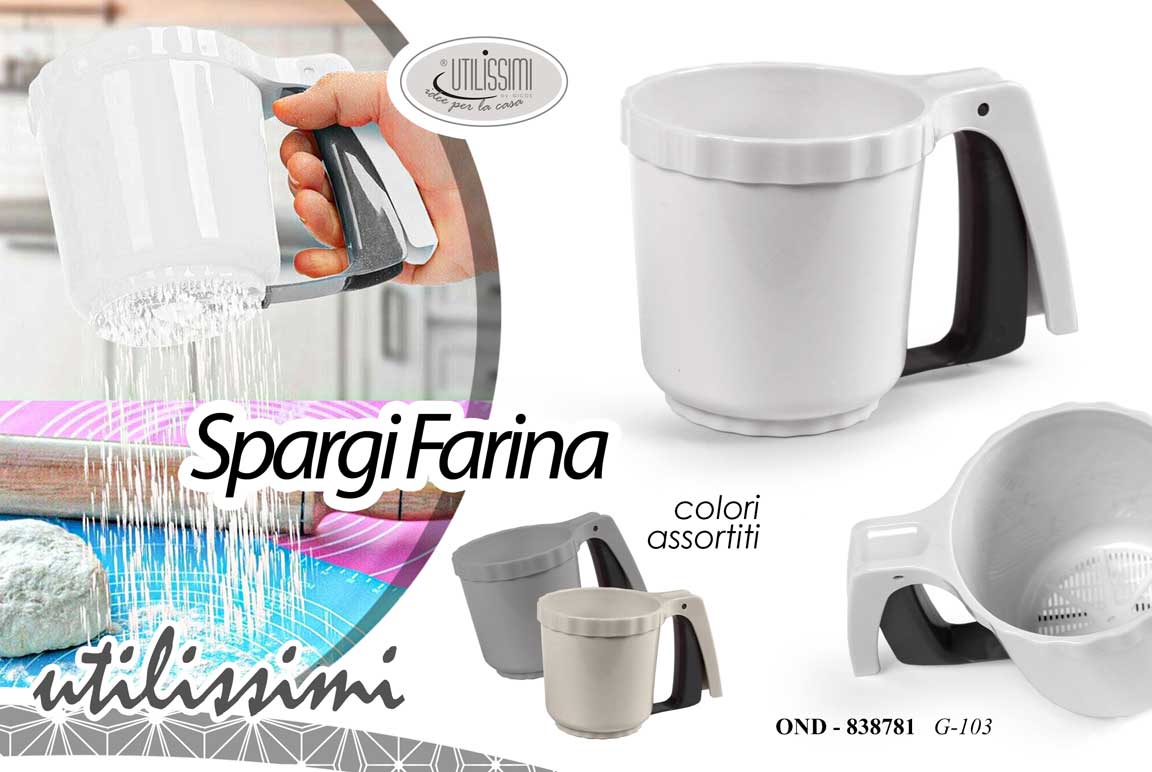 8025569838781 SPARGI FARINA ZUCCHERO A VELO CACAO AMARO CUCINA PASTICCERIA DOSATORE SETACCIO - immagine 1