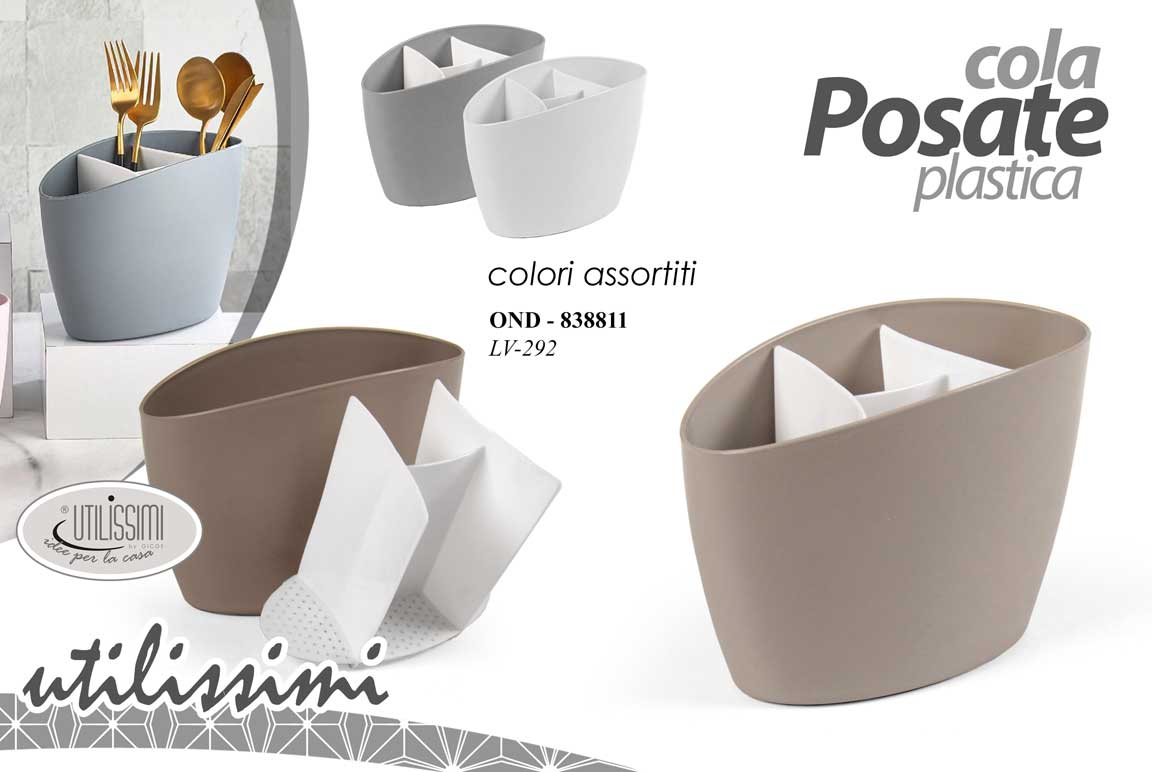 8025569838811 Colaposate plastica scola posate cucina lavello organizer divisorio ass 19x12 cm - immagine 1