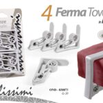 SET 4 FERMA TOVAGLIA BLOCCA PINZE CLIP TAVOLO CASA PIC NIC PLASTICA BIANCA