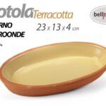 Pirofila forno microonde ciotola portata rustica cucina terracotta smaltata 20x9