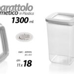 BARATTOLO ACRILICO TONDO FRIGO PASTA CEREALI CUCINA MULTIUSO 1300ML 11*18 CM