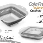 COLA FRUTTA SALVASPAZIO COLINO Setaccio CHIUDIBILE SCOLA PASTA PLASTICA 27cm